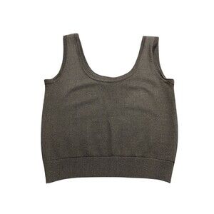 St. John Separates Womens M Black Knit Tank Top Sleeveless Shell USA‎ Vintage